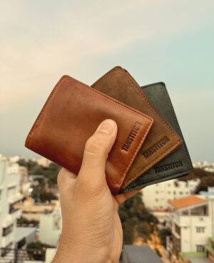 TANSTITCH Bifold Wallet | RFID Wallet | Top Grain Leather | Compact Size