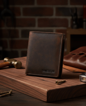 Statesmen Full Grain Leather Vertical Wallet