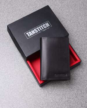 TANSTITCH Bifold Vertical Wallet | RFID Protected | Top Grain Leather