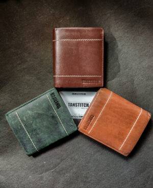 TANSTITCH Bifold Wallet | RFID Protected | Top Grain Leather | Compact Size