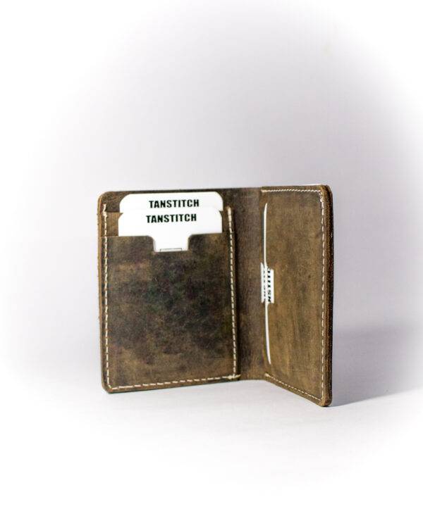 Leather Card Holder, Top Grain Leather, Brown