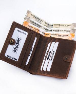TANSTITCH Bifold Wallet | RFID Protected | Full Grain Leather | Compact Size