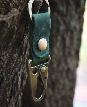 TANSTITCH Full Grain Leather Keychain | Metal Fittings