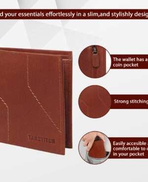 TANSTITCH Bifold Wallet | RFID Protected | Top Grain Leather | Front Pocket Wallet