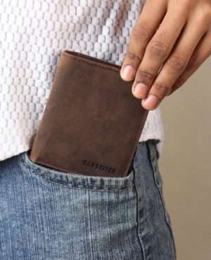 TANSTITCH Bifold Wallet | RFID Protected | Full Grain Leather | Compact Size