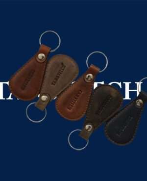 TANSTITCH Full Grain Leather Keychain | Rust Proof Metal Ring | Pack of 5