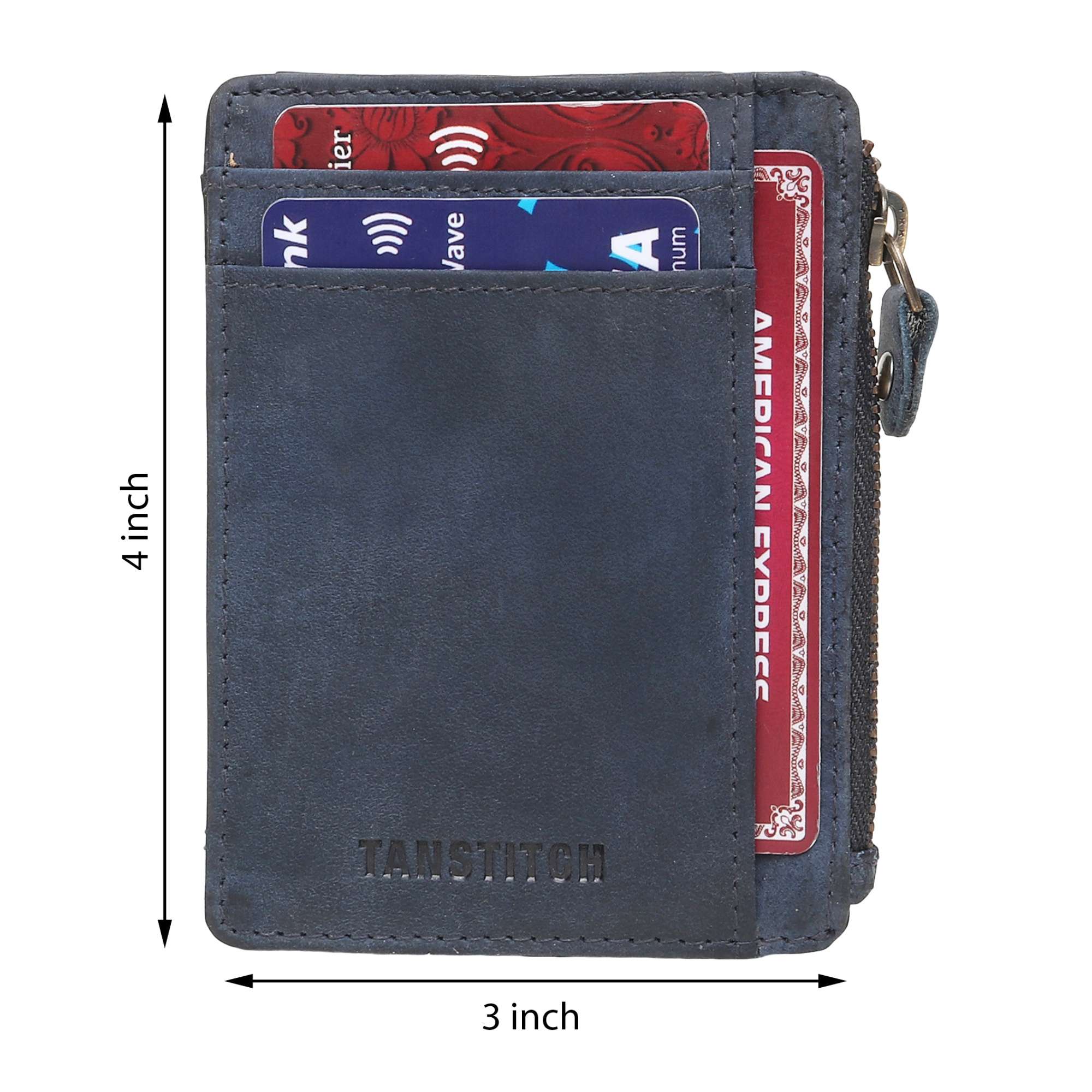 TANSTITCH Bifold Card Holder | Full Grain Leather | Compact Size ...