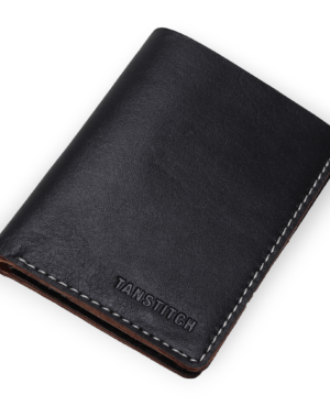 TANSTITCH Bifold Front Pocket Card Holder | Full Grain Leather | Compact Size | Card Slot (7)