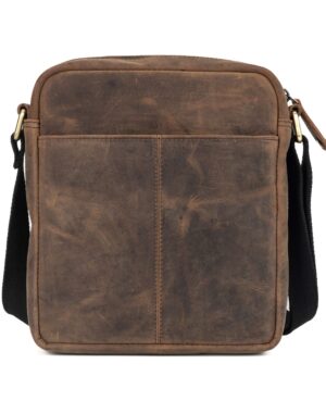 TANSTITCH Full Grain Leather Sling Bag | YKK Metal Zippers & Pullers | Unisex Design