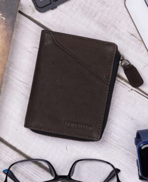 TANSTITCH Bifold Wallet | RFID Protected | Full  Grain Buffalo Leather | Compact Size