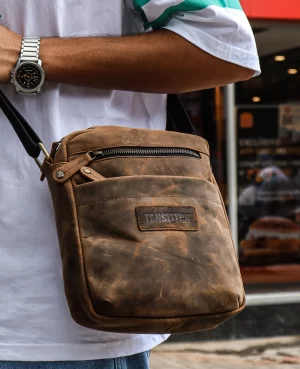 Hunter Full Grain Leather Sling Bag