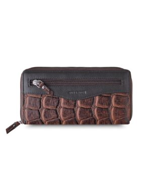 TANSTITCH Women’s Croc-Embossed Vegan Leather Continental Wallet
