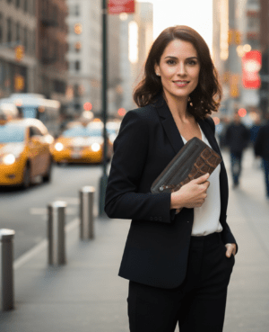 TANSTITCH Women’s Croc-Embossed Vegan Leather Continental Wallet