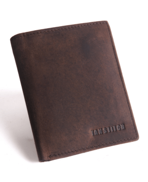 ROXX VERTICAL FULL GRAIN LEATHER WALLET | RFID PROTECTED | ZIP CLOSURE