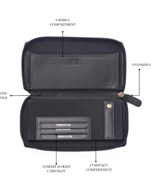 LONGBOW TECH FULL GRAIN LEATHER WALLET
